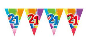 21 jaar, Vlaggenlijn Feest, 10 meter 21 jaar, Vlaggenlijn Feest, 10 meter
