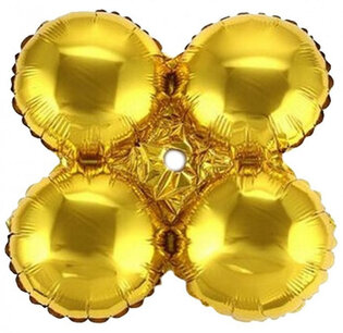 Goud Cluster folieballon rond, 60 cm Goud Cluster folieballon rond, 60 cm