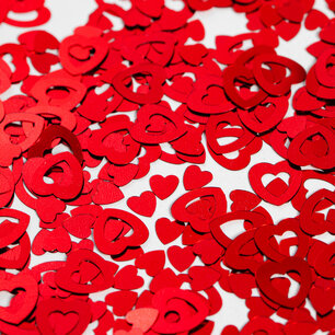 Hartjes rood sierconfetti, 14 gram Hartjes rood sierconfetti, 14 gram
