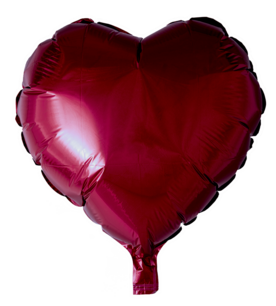 Bordeaux rood Hart Folieballon, 46 cm Bordeaux rood Hart Folieballon, 46 cm