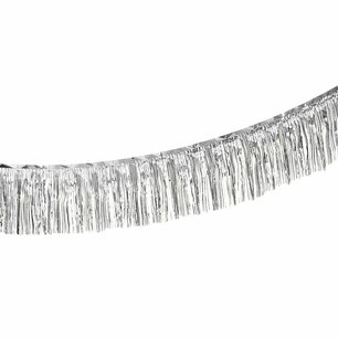 Zilver Franje slinger, 5 meter Zilver Franje slinger, 5 meter