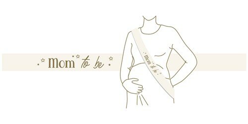 Mom to Be Sjerp, ivoor met rose gold Mom to Be Sjerp, ivoor met rose gold