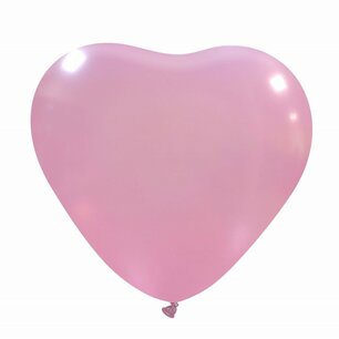 Roze metallic Hart Ballon groot (38cm) Roze metallic Hart Ballon groot (38cm)