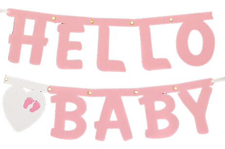 Hello Baby slinger roze, incl zuignapjes Hello Baby slinger roze, incl zuignapjes