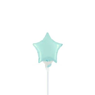 Lichtblauw Stervorm mini Folieballon, 4 inch (10 cm), zonder zelfsluitend ventiel Lichtblauw Stervorm mini Folieballon, 4 inch (10 cm), zonder zelfsluitend ventiel