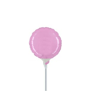 Roze mini Folieballon rond, 4 inch (10 cm), zonder zelfsluitend ventiel Roze mini Folieballon rond, 4 inch (10 cm), zonder zelfsluitend ventiel