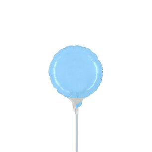 Lichtblauw mini Folieballon rond, 4 inch (10 cm), zonder zelfsluitend ventiel Lichtblauw mini Folieballon rond, 4 inch (10 cm), zonder zelfsluitend ventiel