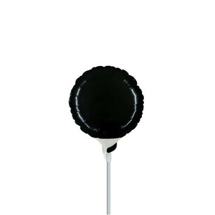 Zwart mini Folieballon rond, 4 inch (10 cm), zonder zelfsluitend ventiel Zwart mini Folieballon rond, 4 inch (10 cm), zonder zelfsluitend ventiel