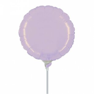 Lavendel mini Folieballon rond, 9 inch (23 cm), zonder zelfsluitend ventiel Lavendel mini Folieballon rond, 9 inch (23 cm), zonder zelfsluitend ventiel
