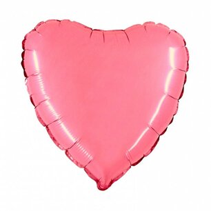 Roze, bubble gum Hart Folieballon, 45 cm Roze, bubble gum Hart Folieballon, 45 cm