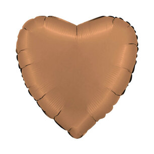 Chocolate satin Hart Folieballon, 45 cm Chocolate satin Hart Folieballon, 45 cm