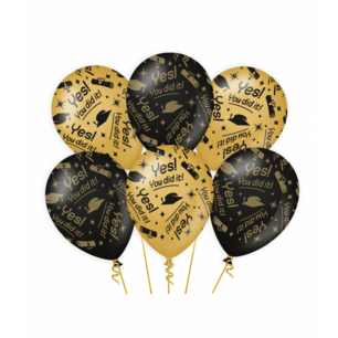 Yes you did it Ballonnen Classy Party, 6 stuks Yes you did it Ballonnen Classy Party, 6 stuks