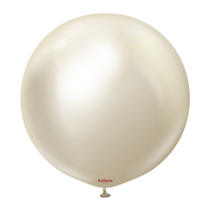 White Gold chrome XL ballon, 24 inch (60cm) - goud White Gold chrome XL ballon, 24 inch (60cm) - goud