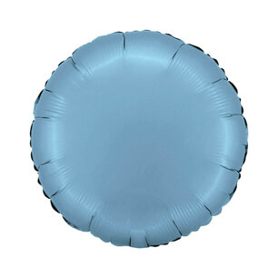 Blue jeans satin Folieballon rond, 45 cm - blauw Blue jeans satin Folieballon rond, 45 cm - blauw