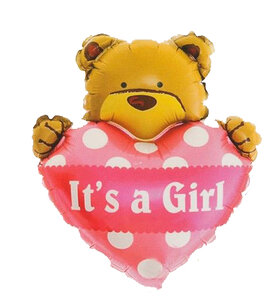 Beertje met roze hart Girl, 14 inch (36 cm) Beertje met roze hart Girl, 14 inch (36 cm)