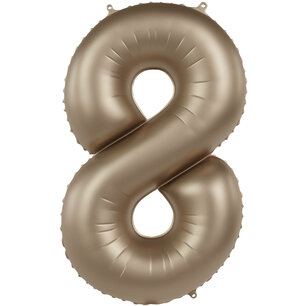 Folie Ballon Cijfer 8 Starlight Gold, 86 cm Folie Ballon Cijfer 8 Starlight Gold, 86 cm