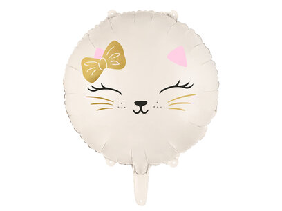 Kat Folieballon rond, 45 cm Kat Folieballon rond, 45 cm