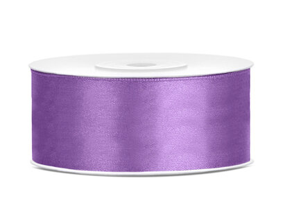Lavendel Satijn lint, 25mm, rol 25 m Lavendel Satijn lint, 25mm, rol 25 m