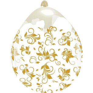Filigree goud stuffer ballon, transparant, 45 cm Filigree goud stuffer ballon, transparant, 45 cm