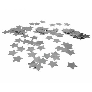 Sterren zilver confetti, 15 gram Sterren zilver confetti, 15 gram