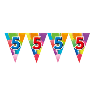 5 jaar, Vlaggenlijn Feest, 10 meter 5 jaar, Vlaggenlijn Feest, 10 meter