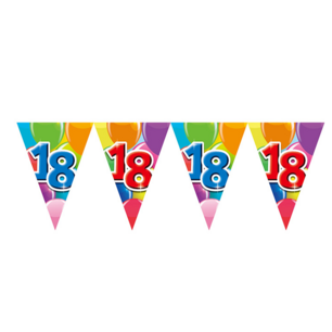 18 jaar Vlaggenlijn Feest, 10 meter 18 jaar Vlaggenlijn Feest, 10 meter