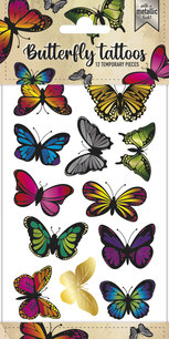 Vlinders metallic tattoos (plakplaatjes) Vlinders metallic tattoos (plakplaatjes)