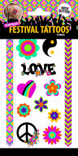 Festival glitterlook tattoos (plakplaatjes) Festival glitterlook tattoos (plakplaatjes)