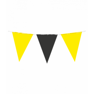 Zwart-geel Vlaggenlijn, 10 meter Zwart-geel Vlaggenlijn, 10 meter