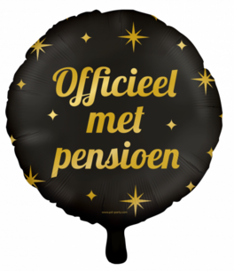 Officieel met pensioen Folieballon Classy, 45 cm Officieel met pensioen Folieballon Classy, 45 cm
