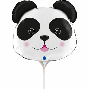 Panda mini shape Folieballon, 14 inch (36 cm), zonder zelfsluitend ventiel Panda mini shape Folieballon, 14 inch (36 cm), zonder zelfsluitend ventiel