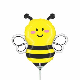 Bijtje mini shape Folieballon, 14 inch (36 cm), zonder zelfsluitend ventiel Bijtje mini shape Folieballon, 14 inch (36 cm), zonder zelfsluitend ventiel