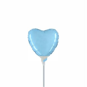 Lichtblauw Hartvorm mini Folieballon, 4 inch (10 cm), zonder zelfsluitend ventiel Lichtblauw Hartvorm mini Folieballon, 4 inch (10 cm), zonder zelfsluitend ventiel