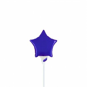 Donkerblauw Stervorm mini Folieballon, 4 inch (10 cm), zonder zelfsluitend ventiel Donkerblauw Stervorm mini Folieballon, 4 inch (10 cm), zonder zelfsluitend ventiel