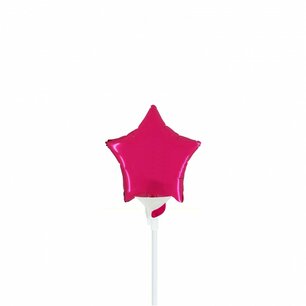 Magenta Stervorm mini Folieballon, 4 inch (10 cm), zonder zelfsluitend ventiel Magenta Stervorm mini Folieballon, 4 inch (10 cm), zonder zelfsluitend ventiel