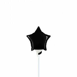 Zwart Stervorm mini Folieballon, 4 inch (10 cm), zonder zelfsluitend ventiel Zwart Stervorm mini Folieballon, 4 inch (10 cm), zonder zelfsluitend ventiel