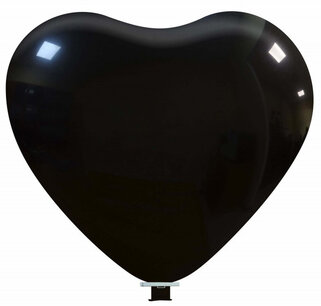 Zwart XL Hart Ballon, 25 inch (65cm) Zwart XL Hart Ballon, 25 inch (65cm)