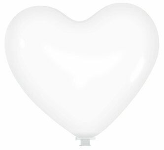Transparant XL Hart Ballon, 25 inch (65cm) Transparant XL Hart Ballon, 25 inch (65cm)