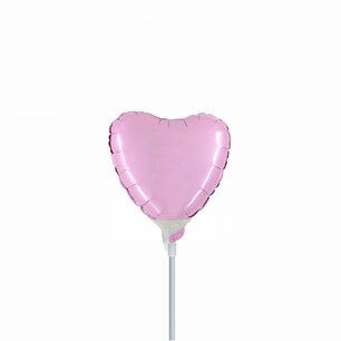 Lichtroze Hartvorm mini Folieballon, 4 inch (10 cm), zonder zelfsluitend ventiel Lichtroze Hartvorm mini Folieballon, 4 inch (10 cm), zonder zelfsluitend ventiel