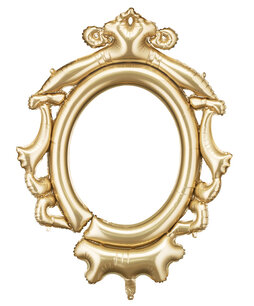 Folie selfie frame ovaal, Goud, 78x95 cm Folie selfie frame ovaal, Goud, 78x95 cm