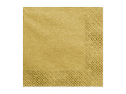Goud metallic Servetten, 20 stuks Goud metallic Servetten, 20 stuks