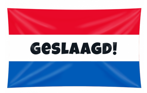 Geslaagd XXL gevelvlag rood-wit-blauw, 150 x 90 cm Geslaagd XXL gevelvlag rood-wit-blauw, 150 x 90 cm