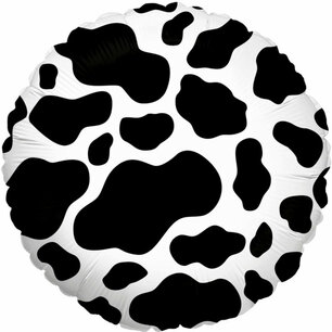 Koeprint Folieballon rond, 45 cm Koeprint Folieballon rond, 45 cm
