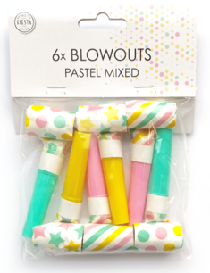 Roltongen, pastel mix, 6 st. Roltongen, pastel mix, 6 st.