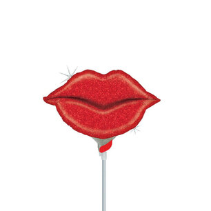 Red Lips folieballon minishape, 14 inch (35 cm), zonder zelfsluitend ventiel Red Lips folieballon minishape, 14 inch (35 cm), zonder zelfsluitend ventiel