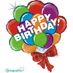 Birthday Balloon Bouquet XL Folieballon, 29 inch (74 cm) Birthday Balloon Bouquet XL Folieballon, 29 inch (74 cm)