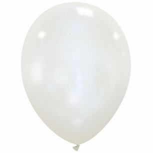Wit metallic ballon, 9 inch (23cm) Wit metallic ballon, 9 inch (23cm)