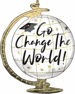 Go Change the World Folieballon shape, 58 cm Go Change the World Folieballon shape, 58 cm