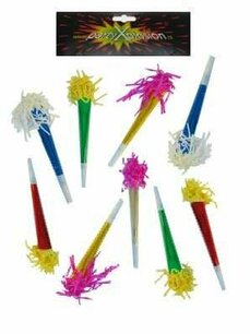 Feesttoeters, papier metallic, 6 st., 25 cm Feesttoeters, papier metallic, 6 st., 25 cm