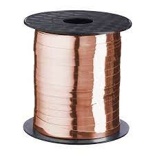 Rose gold metallic Krullint, 5 mm, rol 225 m Rose gold metallic Krullint, 5 mm, rol 225 m